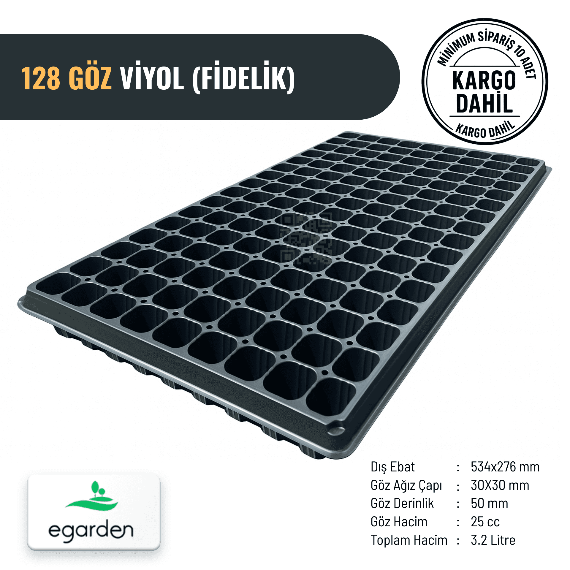 128 Göz Fide Viyolü – 25 cc (3.2 Litre Toplam Hacim)